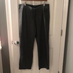 Nike thin gray stretch wide leg pants